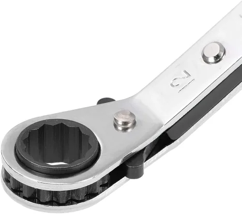 Miniatura 5 de uxcell Llave de trinquete reversible, extremo de caja doble de 0.394 in x 0.472 in, Cr-V