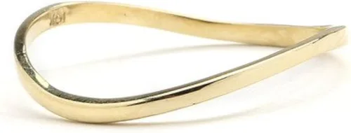 Miniatura 4 de Floreo 10k Fine Gold Thin Comfort Fit Curved Wave Thumb Ring (1.5mm)