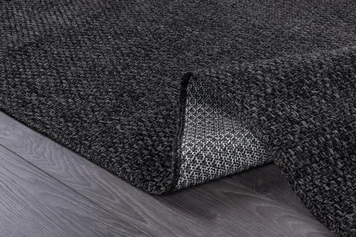 Miniatura 5 de CAMILSON Easy Alfombra de yute, 2 x 3 pulgadas, interiores y exteriores, fibra gris oscuro, para sala de estar, patio y cocina, diseño tejido