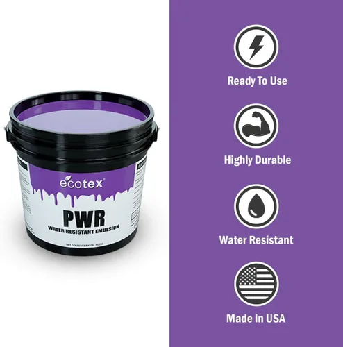 Miniatura 5 de Emulsión de serigrafía Ecotex® PWR (Pinta - 16 onzas) Emulsión fotográfica pre-sensibilizada para pantallas de seda y tela, para serigrafía, tinta