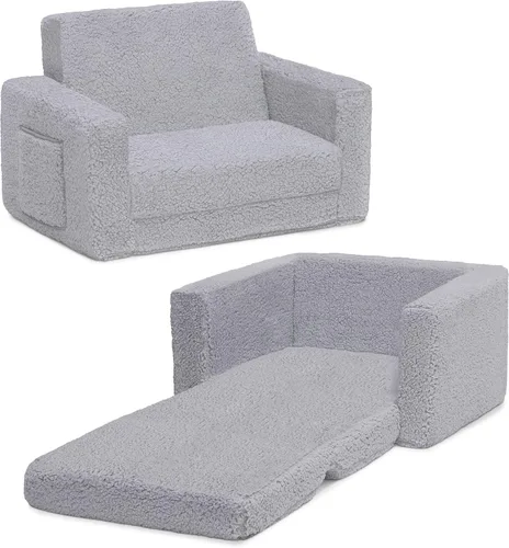 Miniatura 14 de Delta Children Cozee - Silla abatible Sherpa 2 en 1, silla convertible a tumbona para niños, crema