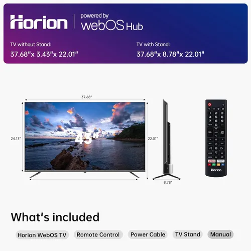 Miniatura 9 de HORION Smart TV de 65 pulgadas, televisor LED 4K UHD con WebOS 22, televisión ultra delgada con megacontraste, HDR10, Dolby Audio, Streaming Live