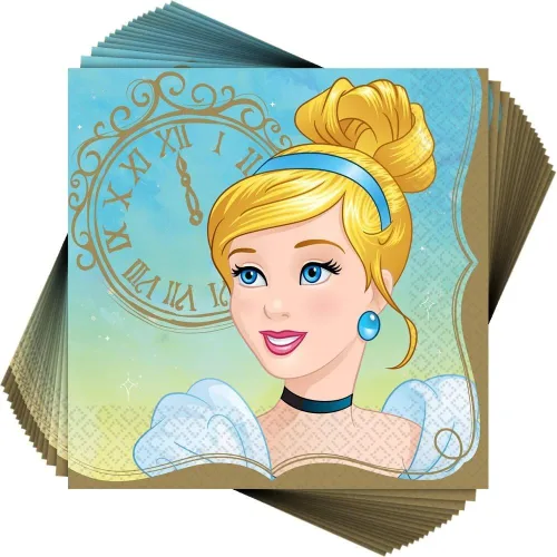 Miniatura 6 de Disney Princess - Servilletas de almuerzo de 6.5 pulgadas (paquete de 16), servilletas de fiesta de lujo, perfectas para fiestas temáticas