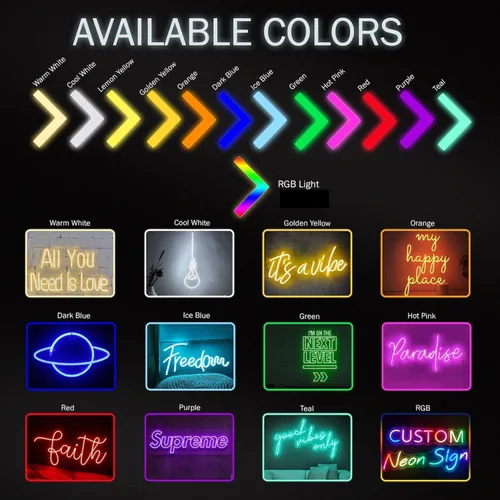 Miniatura 6 de Letrero de neón personalizado, luces LED personalizadas para decoración de pared de dormitorio, letras para cumpleaños, boda, fiesta, bar, negocio