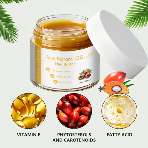 Miniatura 4 de AZURE Aceite de batana 100% natural para el crecimiento del cabello, mascarilla orgánica para cabello crudo de Honduras que previene la pérdida