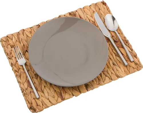 Miniatura 4 de Trademark Innovations Manteles individuales rectangulares de 16 x 12 pulgadas para interiores o exteriores de jacinto de agua natural (juego de 4)