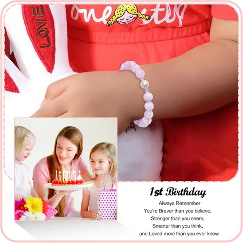 Miniatura 7 de Regalos de cumpleaños para niñas de 1 a 16 años, pulsera de perlas moradas, regalos para niñas adolescentes, regalos de moda, cosas geniales