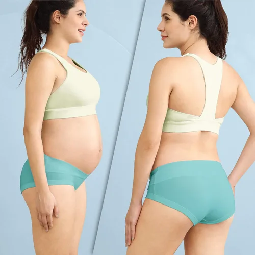 Miniatura 3 de Intimate Portal - Bragas de maternidad de cobertura total, tiro debajo del vientre, hechas de algodón para mujer embarazada