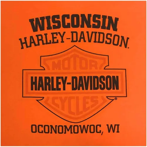 Miniatura 2 de Harley-Davidson - Camisa de manga larga con cuello redondo, color naranja