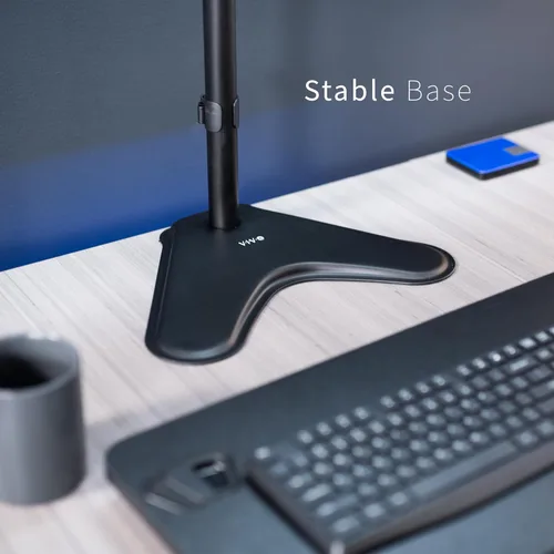 Miniatura 7 de VIVO, soporte para monitor LCD de computadora, para escritorio, con inclinación ajustable, con capacidad para pantallas de 1 a 27 pulgadas., Negro