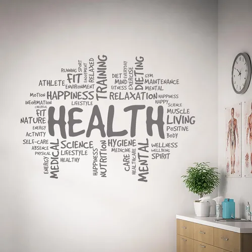 Miniatura 17 de Vinilo adhesivo para pared, diseño de nube, sala médica, relajación, spa, decoración grande (ig6159) (XL 45 x 62 pulgadas, negro mate)