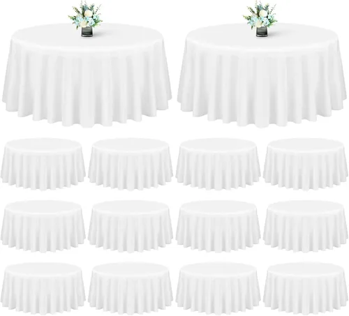 Miniatura 19 de Showgeous Paquete de 4 manteles rectangulares de poliéster de 60 x 102 pulgadas, resistentes a las arrugas, lavables, para bodas, mesas de comedor