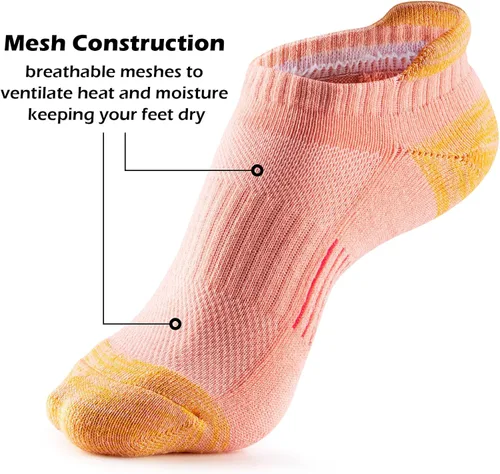 Miniatura 4 de Gonii Calcetines de tobillo para mujer para correr atléticos no se ven acolchados 5 pares