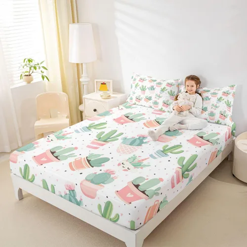 Miniatura 6 de Feelyou - Juego de sábanas con diseño de árbol de la vida, sábana bajera ajustable con ramas de temática natural, juego de ropa de cama, flores