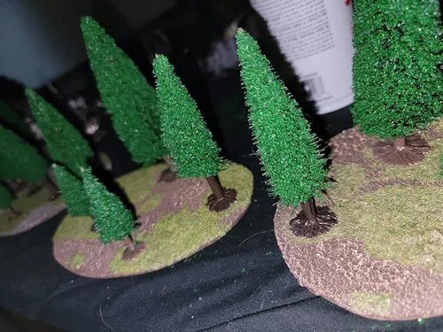 Miniatura 4 de Cutemini 10 árboles de cedro modelo de tren, paisaje, pino, diorama en miniatura, modelo mixto para arquitectura de carretera, edificio, decoración