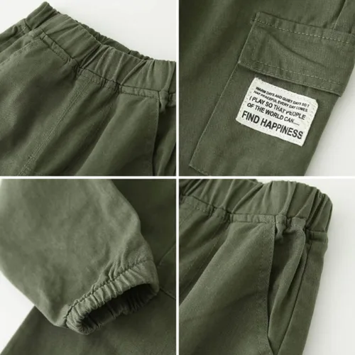 Miniatura 2 de Feidoog Pantalones deportivos de algodón sólido con cintura elástica para niños pequeños, paquete de 23