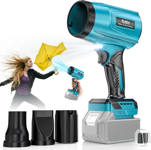 Soplador de hojas de 800,000 RPM compatible con Makita18V: soplador de polvo inalámbrico Ecarke Turbo Jet Soplador eléctrico de mano alimentado con