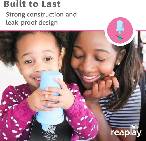 Miniatura 5 de Re-Play - Vasos con tapa y boquilla de 10 oz., hechos en EE.UU. para niños pequeños de 1 año en adelante, a prueba de derrames, aptos