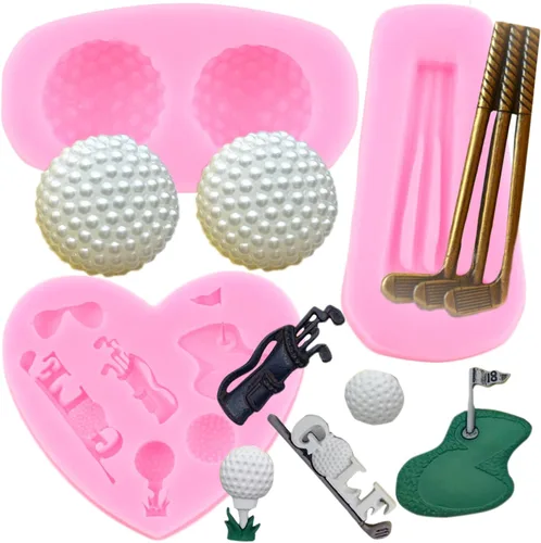 Miniatura 8 de Mujiang Moldes de silicona para bolas de fútbol, béisbol, baloncesto, rugby, fondant, para decoración de pasteles, chocolate, caramelo, arcilla