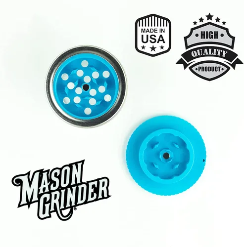 Miniatura 4 de Molinillo de hierbas de 2 piezas con agujeros por Mason Grinder - Boca pequeña - Se adapta a tarros Mason regulares (tarro no incluido)