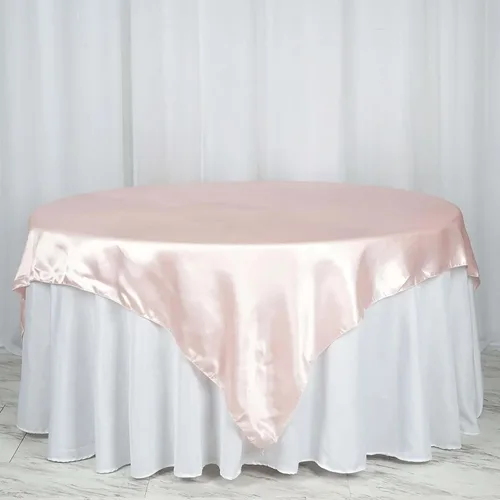 Miniatura 56 de Efavormart Paquete de 5 Sobremanteles Cuadrados de Satén de 60" para Decoraciones de Mesa de Bodas, Catering y Fiestas, Cubierta de Mantel Negro