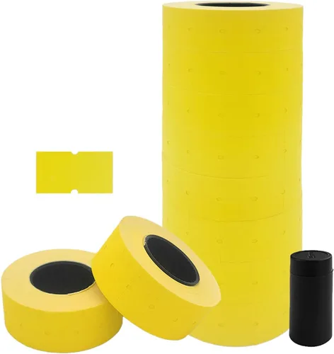 Miniatura 13 de Motex 1 línea en blanco - 10,000 etiquetas verdes en blanco para pistolas de precio y fecha, compatibles con MX-5500 y pistolas Perco de 1 línea