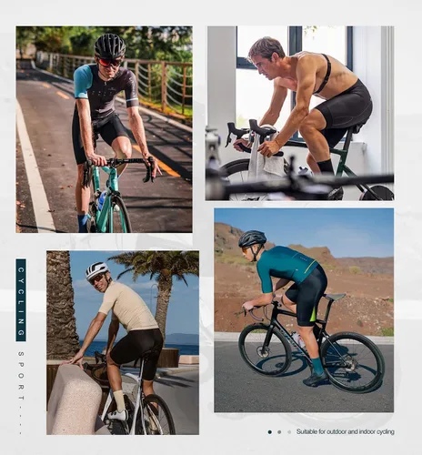 Miniatura 7 de Heathyoga Pantalones cortos acolchados de bicicleta para hombre con bolsillos, pantalones cortos de ciclismo de montaña para hombre con acolchado