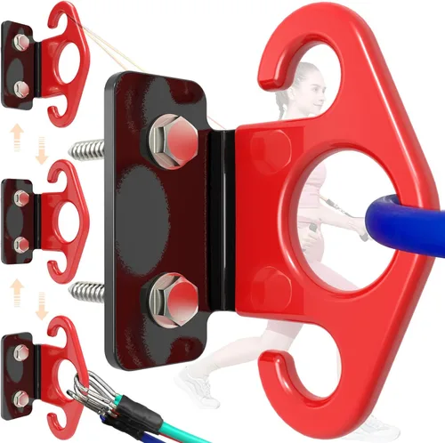 Miniatura 10 de Resistance Band Wall Anchors, Wall Mounted Modular Hooking Platform, Workout Wall Mount Anchor, Training Anchor Mounted Hook Exercise Station for