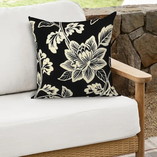 Miniatura 755 de Juego de 2 almohadas para exteriores de 16 x 16 pulgadas, repelentes al agua con interiores, para muebles de patio, hogar, jardín, geometría bohemia