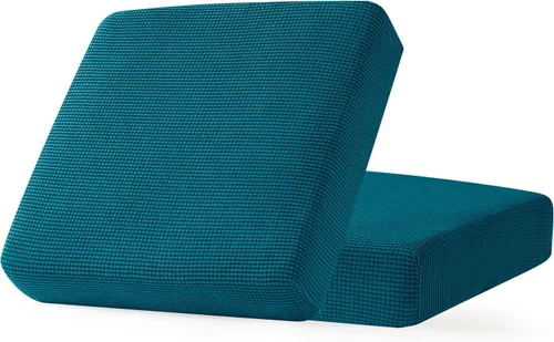 Miniatura 101 de CHUN YI - Funda elástica de cojín para sofá biplaza, funda de asiento de sofá con tela jacquard de elastano (mediana, color marfil blanco)