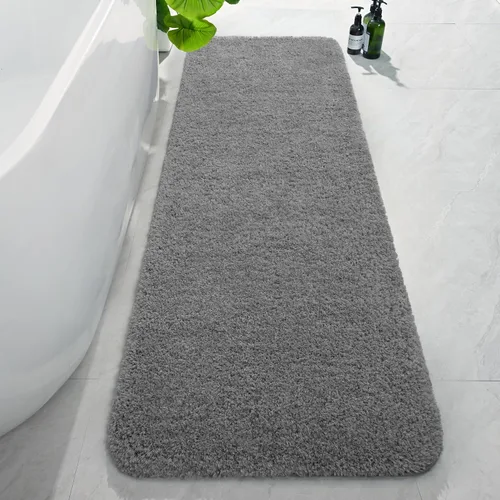 Miniatura 62 de AROGAN Tapete Largo de Baño de Lujo, 24 x 17 Pulgadas, Grueso, Suave y Absorbente, Antideslizante, Respaldo de Goma, Alfombras de Secado Rápido