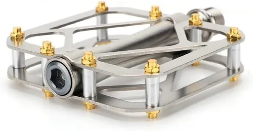 Miniatura 7 de Pedales de titanio para bicicleta Cuerpo completo de titanio MTB Road Bike 9/16 pulgadas Pedales para pedales Brompton liberación rápida ultraligero