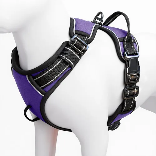 Miniatura 53 de Arnés para perro sin tirones, chaleco reflectante ajustable y acolchado para mascotas con asa de fácil control, fácil de llevar con nudo elegante
