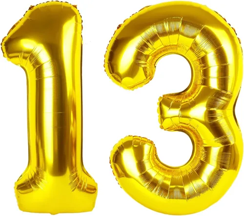 Miniatura 443 de Globo de cumpleaños número 4 dorado de 40 pulgadas, globos gigantes del número cuatro 14 24 34 40 44 2024, globos grandes de lámina de mylar para Oro