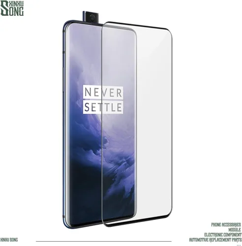 Miniatura 4 de Paquete de 3 protectores de pantalla para One-Plus 7 Pro, antiarañazos, dureza 9H, cobertura completa para One-Plus 7 Pro Black Bordes de seda