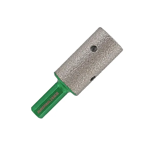 Miniatura 18 de Broca de fresado de diamante de diámetro de 3/4 pulgadas, 1-3/8 x 5/8-11 para agrandar, modelar bisel redondo, agujero existente de porcelana