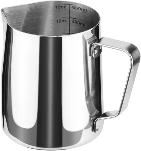 Miniatura 12 de Jarra de espuma de leche de 20 onzas de acero inoxidable - Jarra de crema para vaporizar espresso y café capuchino - Jarra de espuma de leche