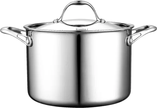Miniatura 11 de Cooks Standard Olla para Caldo de Acero Inoxidable Multi-Capa, Olla Holandesa de 7 Cuartos para Cocinar Pasta y Enlatado con Tapa, Olla Profunda