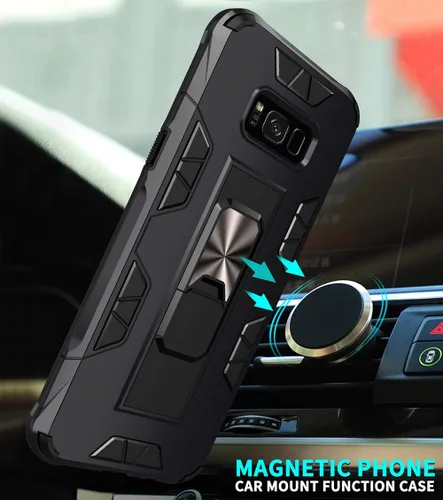 Miniatura 4 de Funda para Samsung Galaxy S8 Plus, funda Samsung Galaxy S8+ de grado militar, funda con función atril incorporada, armadura, resistente, a prueba
