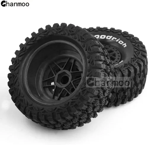 Miniatura 4 de 1/7 1/8 RC Short Course Truck Buggy Neumáticos y ruedas 0.669 in Hex OD 5.315 in Neumáticos todoterreno para 1:7 1:8 Escala RC Off-Road Truck Car