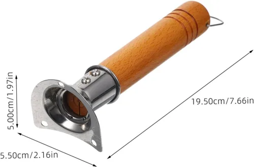 Miniatura 2 de DOITOOL Mango de madera para ollas de cocina universal de madera, mango de repuesto, 2 unidades, agarre de baquelita para olla de leche