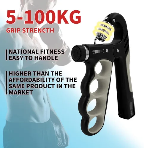 Miniatura 3 de Senston Entrenador de fuerza de agarre, paquete de 2, probador de fuerza de agarre de mano, fortalecedor de antebrazo, medidor digital de agarre