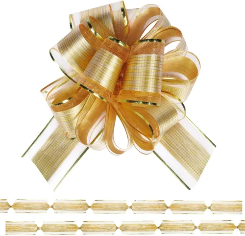 Paquete de 12 lazos grandes de 6 pulgadas para envolver regalos, lazos de cinta para cestas de regalo de boda, lazos de envoltura de regalo de