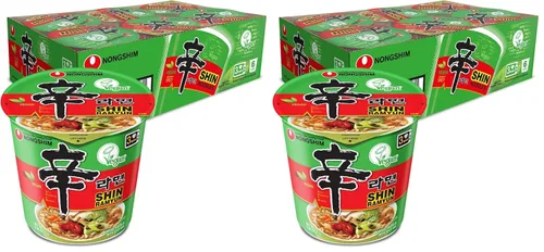 Miniatura 11 de Nongshim Fideos Ramen, taza gourmet de ramen instantáneo, sopa de fideos premium para microondas, mariscos picantes Neoguri, 2.64 onzas
