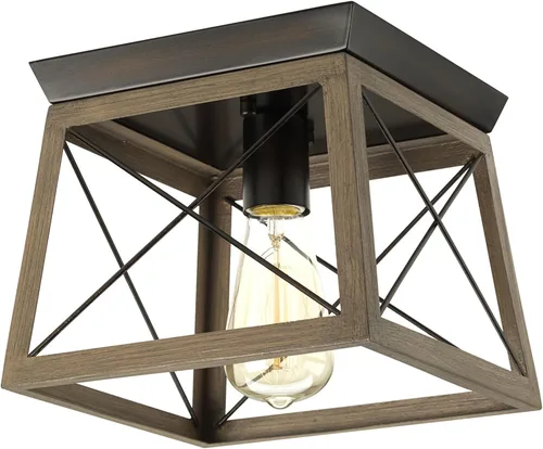 Miniatura 18 de Progress Lighting Briarwood Collection - Lámpara de techo de 1 luz, montaje empotrado para luces interiores de cocina, pasillo, dormitorio, sala