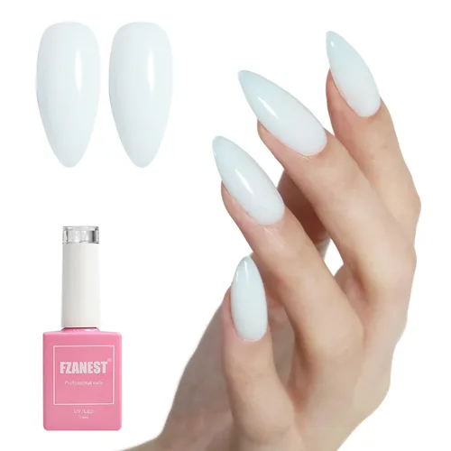 Miniatura 16 de FZANEST Esmalte de uñas en gel azul bebé, color de verano amarillo esmalte en gel para arte de uñas removible LED UV #D15