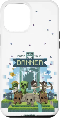Miniatura 26 de Minecraft Legends Raise Your Banner Mobs Group Shot - Carcasa para iPhone 17
