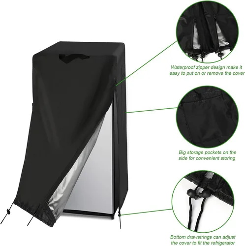 Miniatura 4 de Cubierta para refrigerador Guisong, impermeable y a prueba de polvo, protectora para congeladores verticales, adecuada para la mayoría de mini
