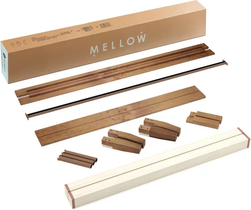 Miniatura 10 de Mellow Naturalista Classic - Cama de plataforma de madera maciza de 12 pulgadas con listones de madera, tamaño individual XL, pino natural Natural