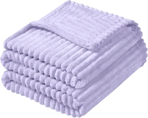 Miniatura 63 de Vessia - Manta de forro polar de franela (50x70 pulgadas), manta 3D de jacquard negra, esponjosa y cálida para sofá, sillón, cama, silla, 300GSM